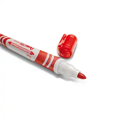 Marker permanentny Pentel N65W dwie końcówki czerwony