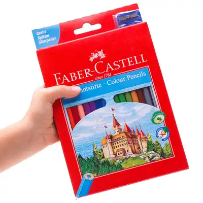 Kredki ołówkowe Faber Castell 36 kolorów z temperówką