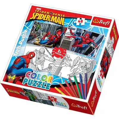 Puzzle Color Spiderman 2x48 elementów Trefl