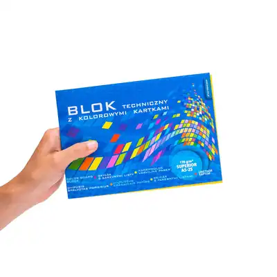 Blok techniczny kolorowy A5 25 kartek Kreska