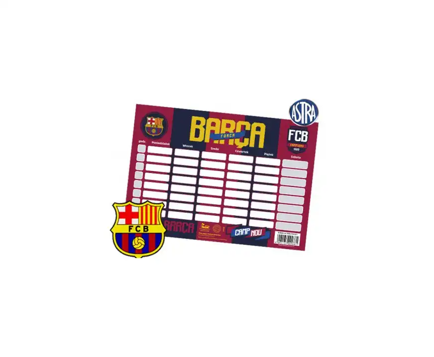 Plan lekcji FC Barcelona - Biurwa.pl: artykuły biurowe i artykuły