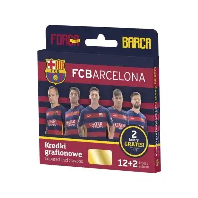 Kredki grafitowe FC Barcelona 12+2 kolory