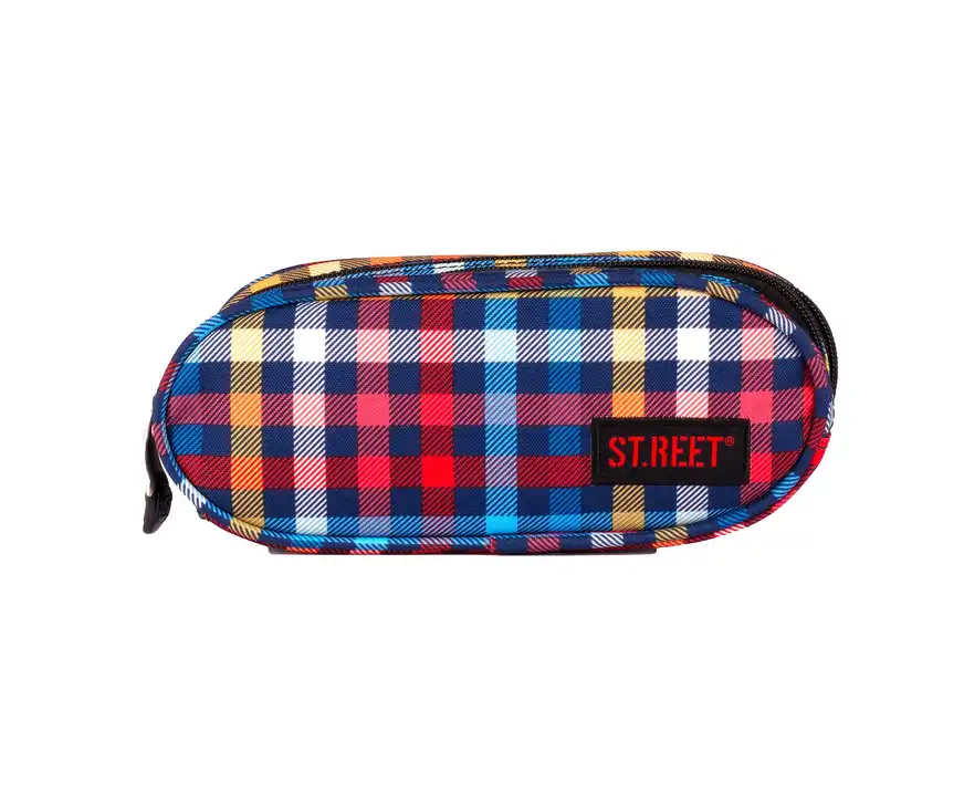 Piórnik saszetka dwukomorowa Street Chequered Pattern 7