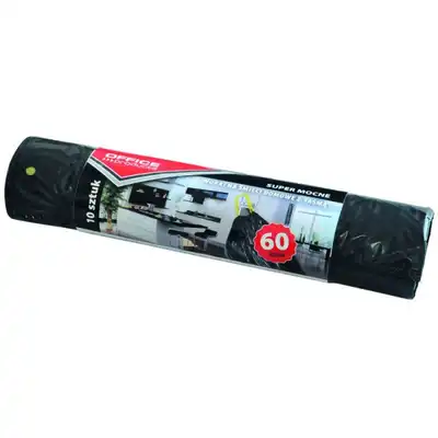 Worki na śmieci z taśmą Office Products super mocne LDPE 60l