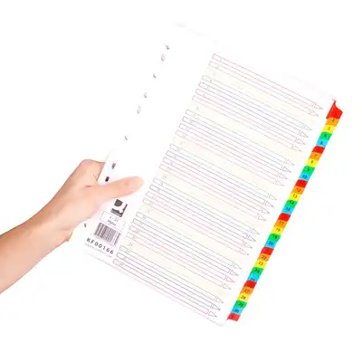 Przekładki do segregatora A4 kolorowe 1-31 Mylar Q-Connect