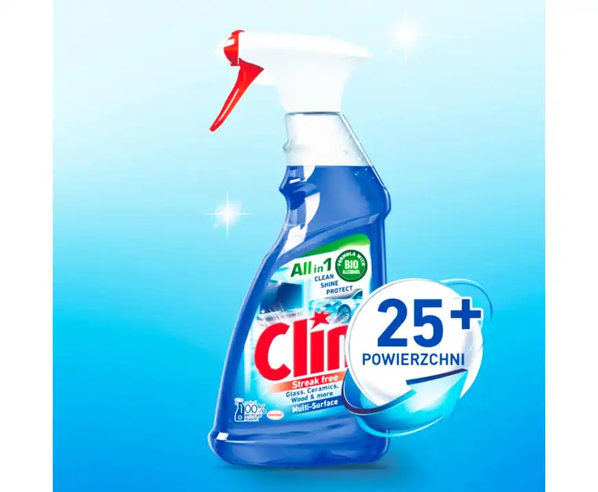 Płyn do szyb Clin uniwersal 500 ml niebieski