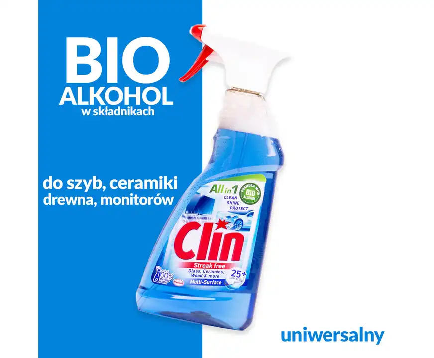 Płyn do szyb Clin uniwersal 500 ml niebieski