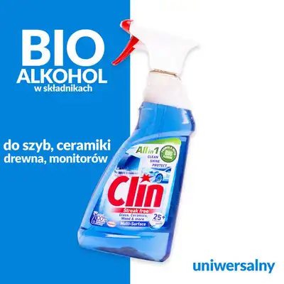 Płyn do szyb Clin uniwersal 500 ml niebieski