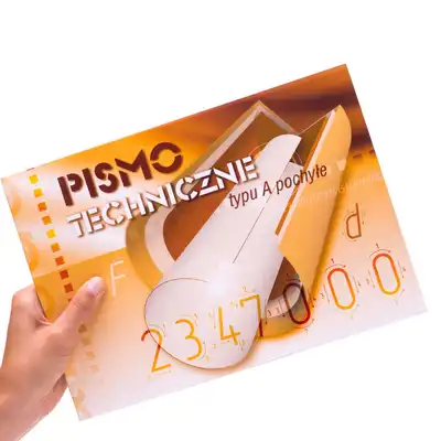 Blok do pisma technicznego pochyłego typu A A4 Kreska