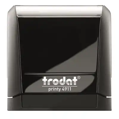 Pieczątka Printy 4911 czarny wkład 38x14mm biały