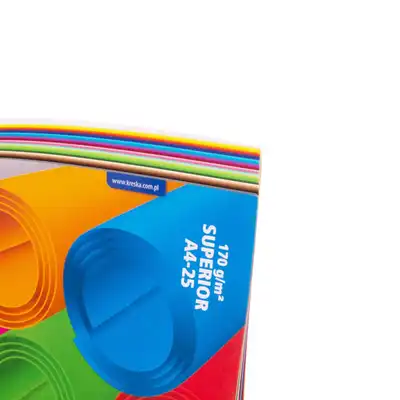 Blok techniczny kolorowy A4 170g 25 kartek Kreska
