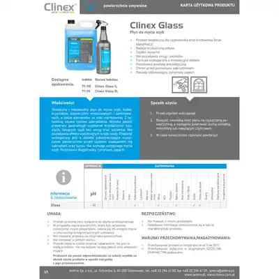 Płyn do mycia szyb Clinex Glass 5L
