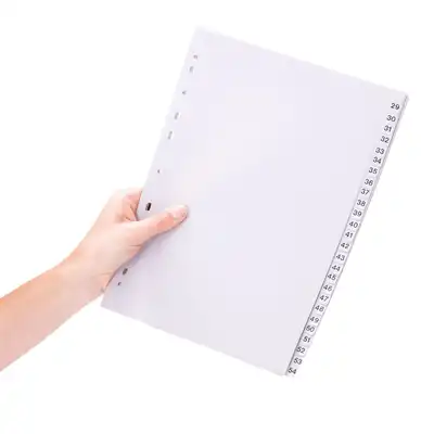 Przekładki do segregatora A4 PP 1-54 szare Esselte