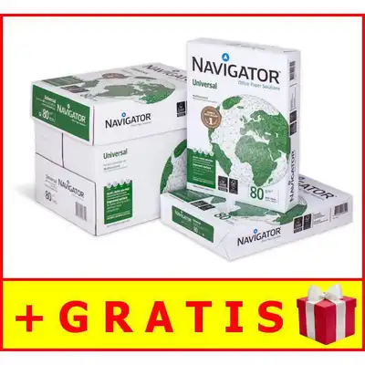 Papier ksero A4 80g 5 ryz Navigator Universal + Woda Żywiec 1.5l GRATIS