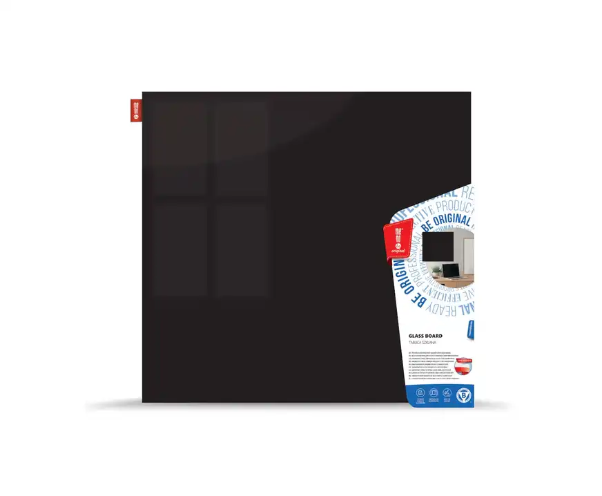 Tablica magnetyczna szklana 90x60 cm Memoboards czarny