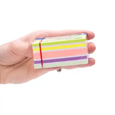 Karteczki samoprzylepne 76x76mm Donau zielony mix neonowo-pastelowe