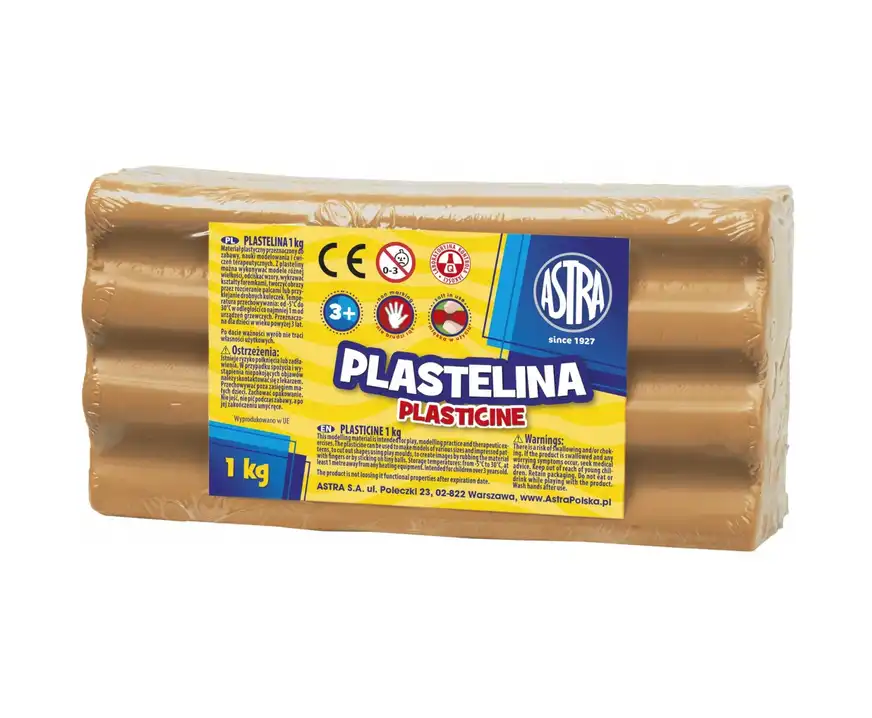 Plastelina Astra 1kg  jasnobrązowy
