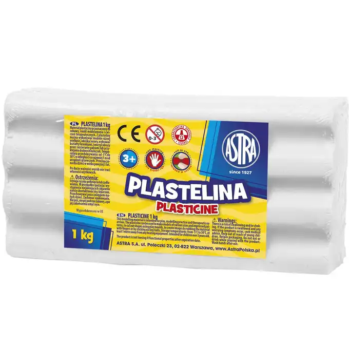 Plastelina Astra 1kg  biały