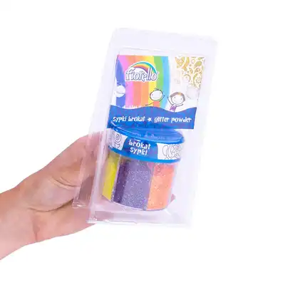Brokat sypki Fiorello słoik 6 kolorów pastelowy
