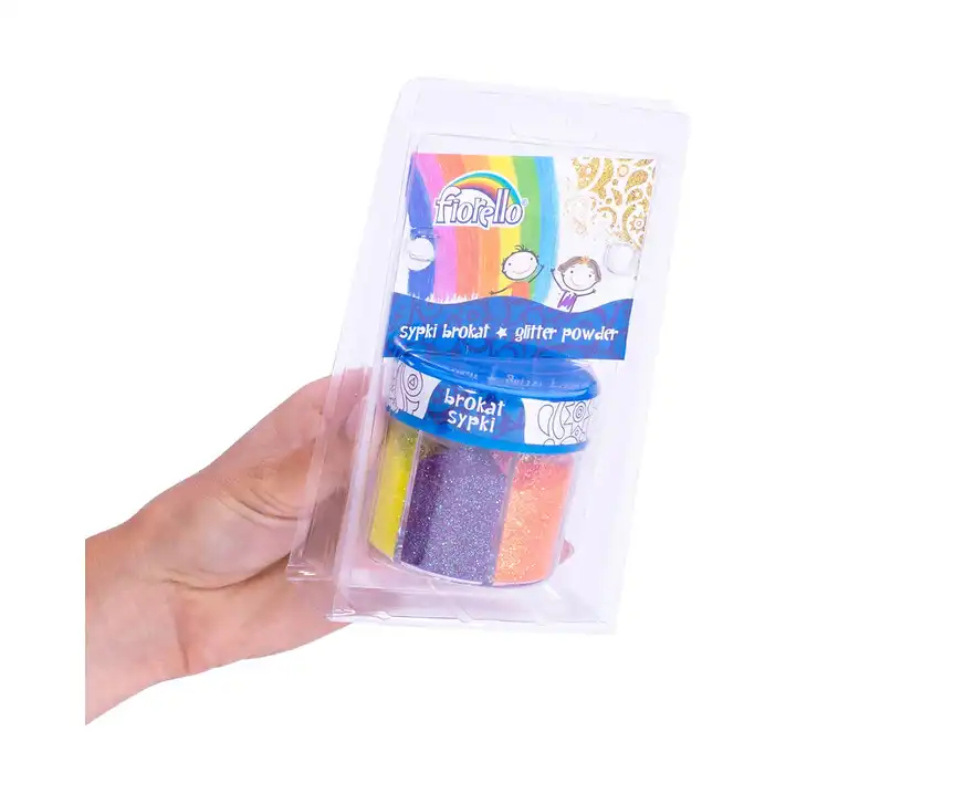 Brokat sypki Fiorello słoik 6 kolorów pastelowy
