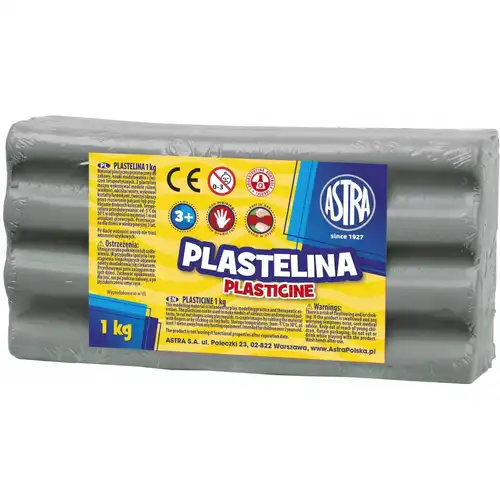 Plastelina Astra 1kg  szary