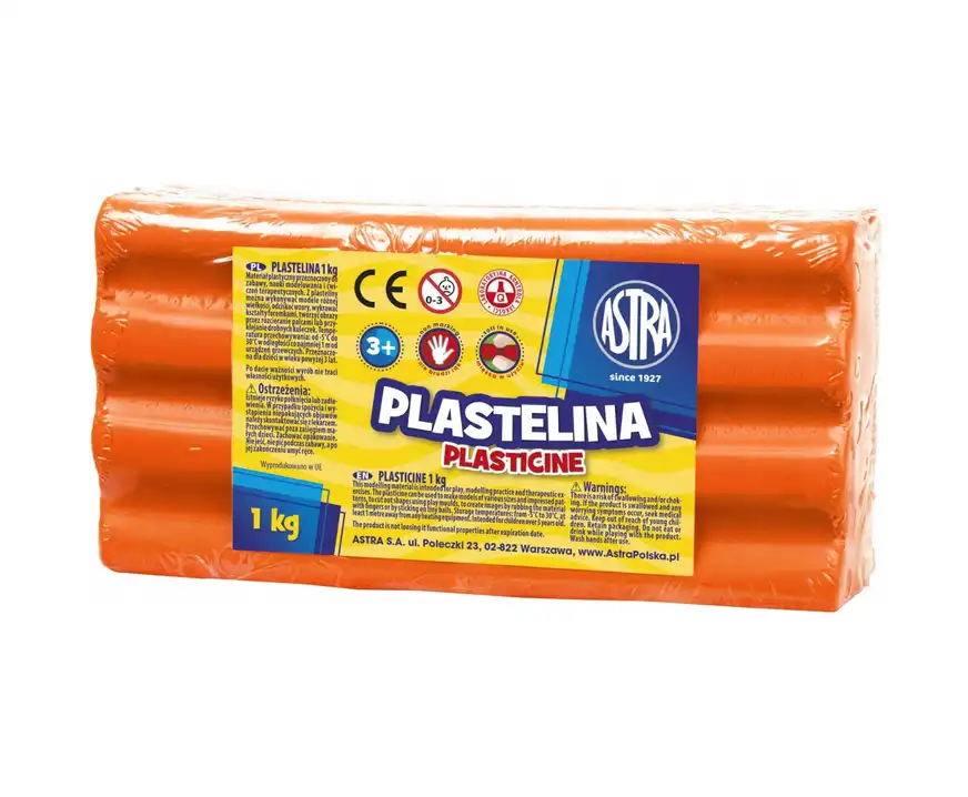 Plastelina Astra 1kg  pomarańczowy