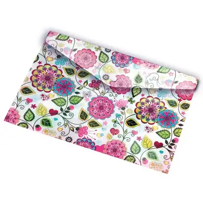 Teczka kopertowa na zatrzask Panta Plast Flowers A4