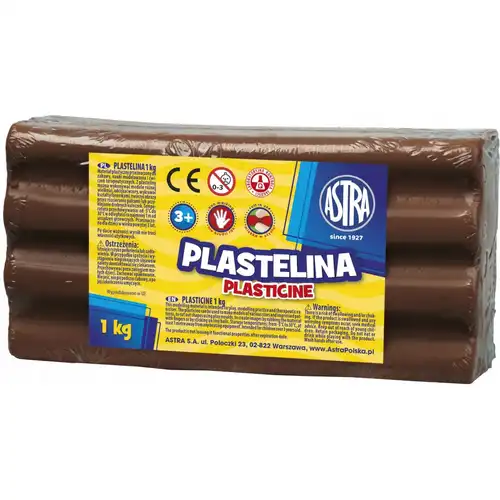 Plastelina Astra 1kg  brązowy
