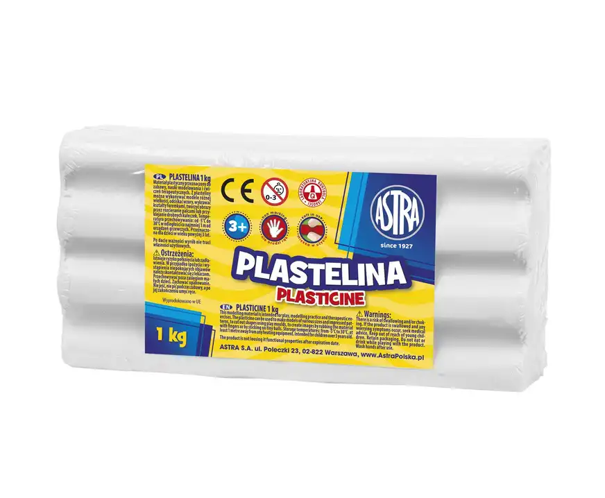 Plastelina Astra 1kg  biały