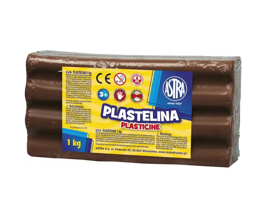 Plastelina Astra 1kg  brązowy