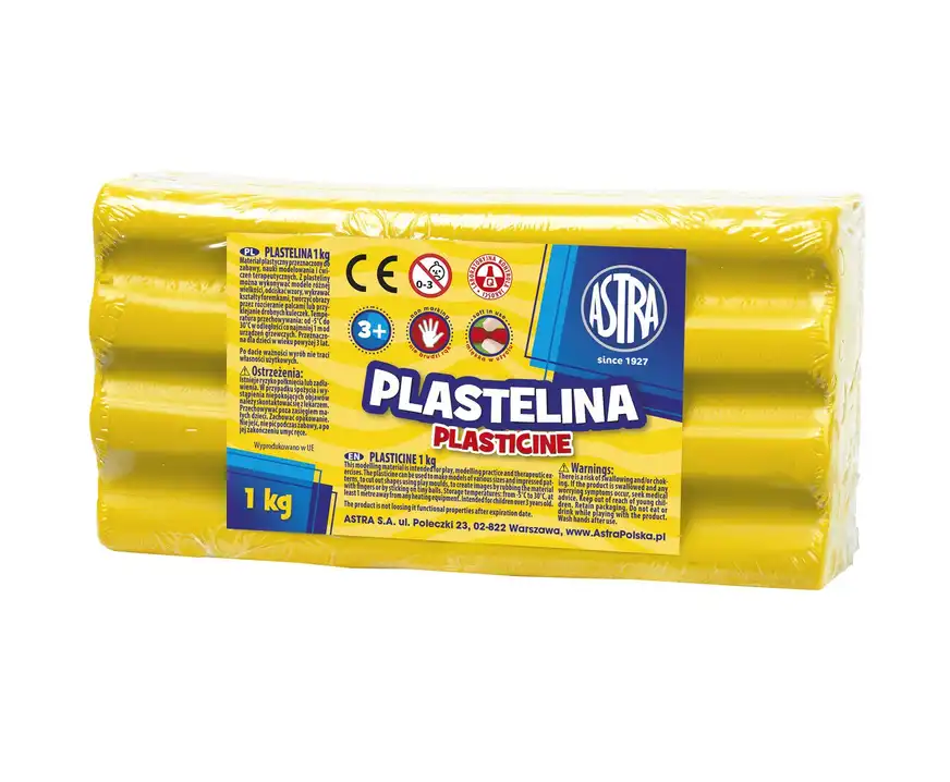 Plastelina Astra 1kg  żółty