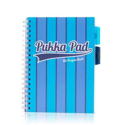 Kołozeszyt B5 w kratkę Pukka Pad Project Book Vogue niebieski