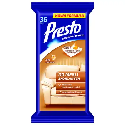 Ściereczki gospodarcze Presto do powierzchni skórzanych