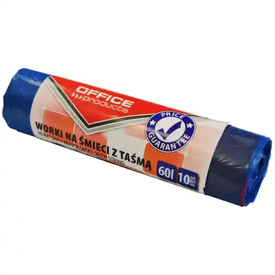 Worki na śmieci z taśmą Office Products Premium LDHD 60l