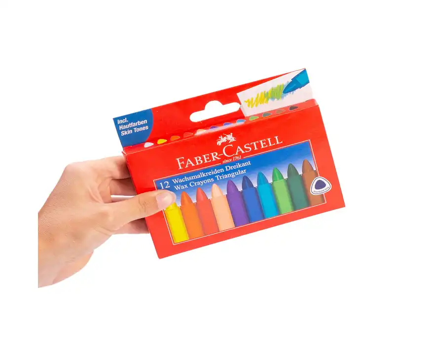 Kredki świecowe Faber Castell trójkątne 12 kolorów