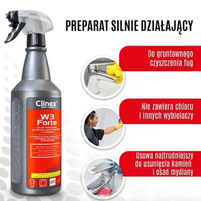 Płyn do sanitariatów i łazienek Clinex Bio W3 Forte