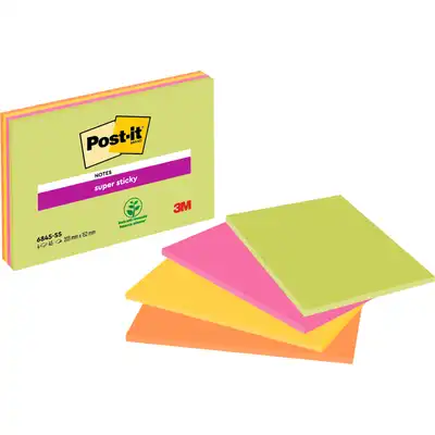 Duże karteczki samoprzylepne 203x152mm Post-it Super Sticky Big Notes 4x45 kartek
