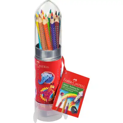 Kredki Faber Castell Grip 2001 15 kolorów Rakieta