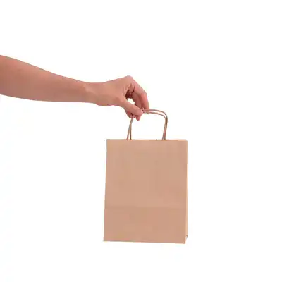 Torba papierowa ekologiczna 180x80x225mm brązowa