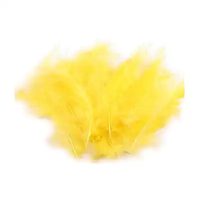 Piórka ozdobne Aliga 10-12cm żółte