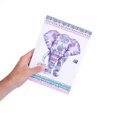 Brulion A5 96 kartki w kratkę Boho Oxford