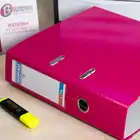 Segregator A4 szeroki 75mm z szyną Donau Life neon różowy