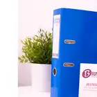 Segregator A4 szeroki 75mm z szyną Donau Life neon niebieski