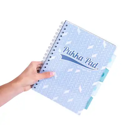 Kołozeszyt B5 w kratkę 200 stron Pukka Pad Glee Project Book jasnoniebieski