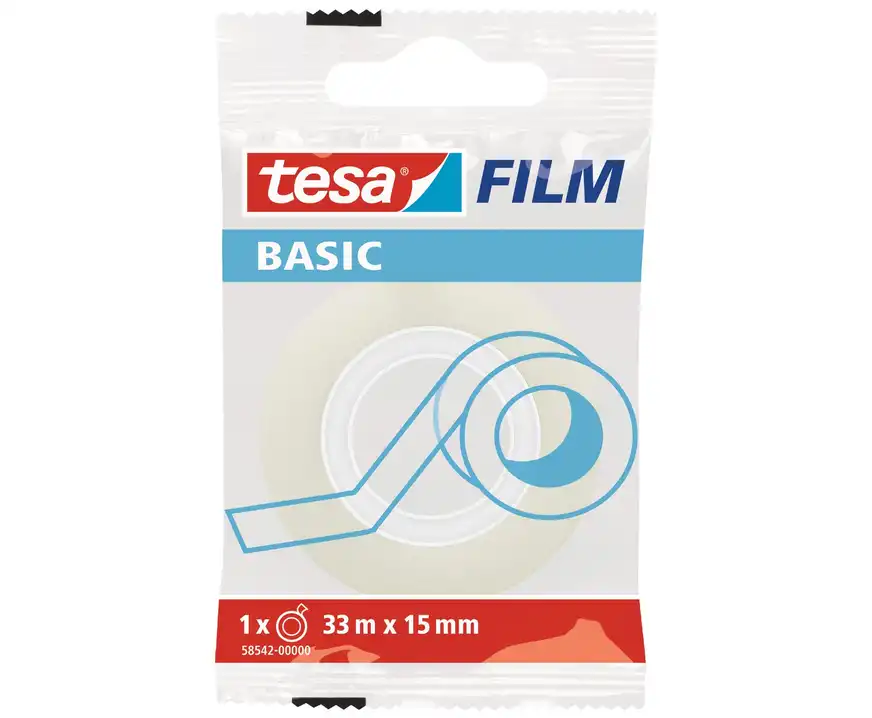 Taśma klejąca biurowa Tesa Basic 15mmx33m