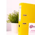 Segregator A4 szeroki 75mm z szyną Donau Life neon żółty