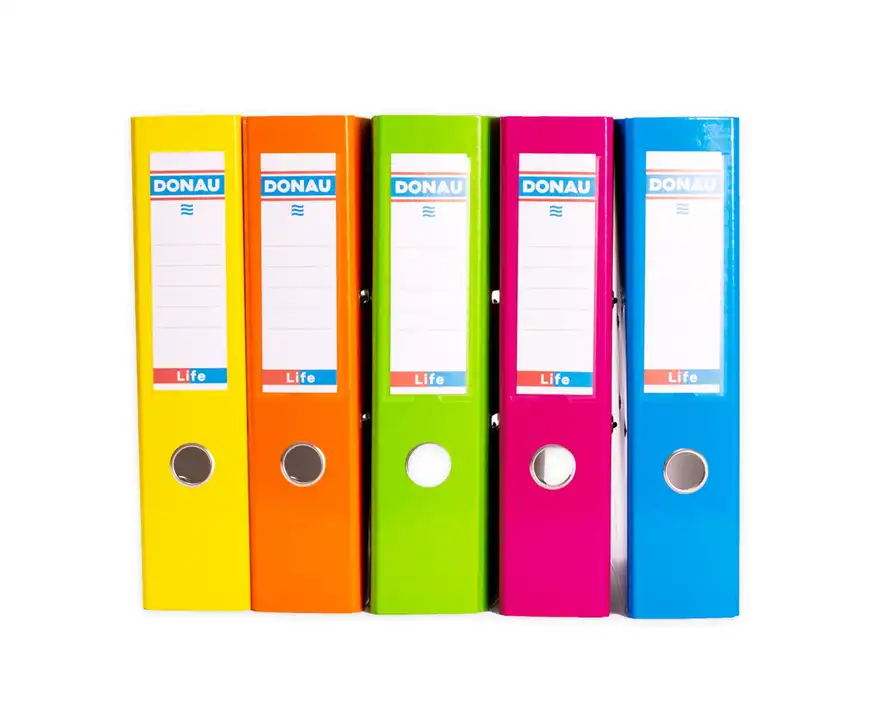 Segregator A4 szeroki 75mm z szyną Donau Life neon zielony