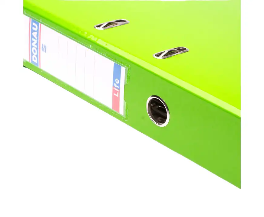 Segregator A4 szeroki 75mm z szyną Donau Life neon zielony