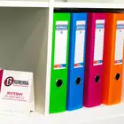 Segregator A4 szeroki 75mm z szyną Donau Life neon zielony