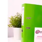 Segregator A4 szeroki 75mm z szyną Donau Life neon zielony